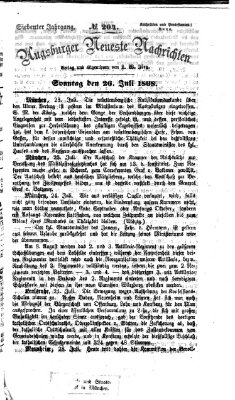 Augsburger neueste Nachrichten Sonntag 26. Juli 1868