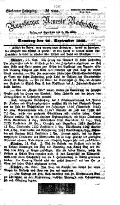 Augsburger neueste Nachrichten Samstag 26. September 1868