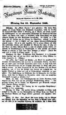 Augsburger neueste Nachrichten Montag 28. September 1868