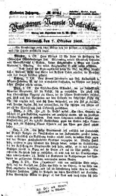 Augsburger neueste Nachrichten Mittwoch 7. Oktober 1868