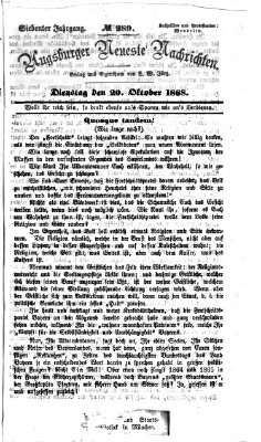 Augsburger neueste Nachrichten Dienstag 20. Oktober 1868