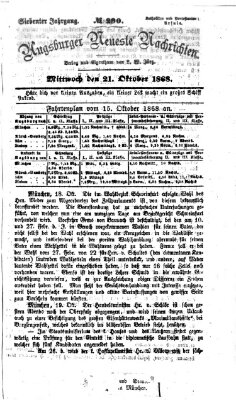 Augsburger neueste Nachrichten Mittwoch 21. Oktober 1868