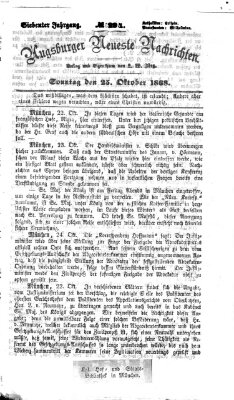 Augsburger neueste Nachrichten Freitag 23. Oktober 1868