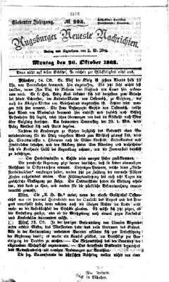 Augsburger neueste Nachrichten Montag 26. Oktober 1868