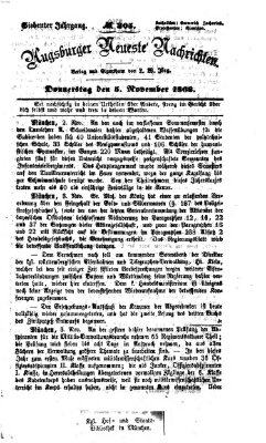 Augsburger neueste Nachrichten Donnerstag 5. November 1868