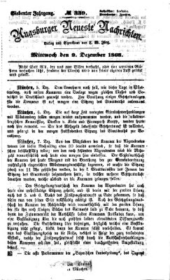 Augsburger neueste Nachrichten Mittwoch 9. Dezember 1868