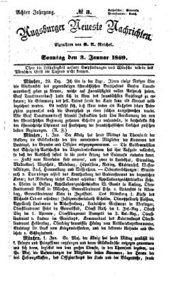 Augsburger neueste Nachrichten Sonntag 3. Januar 1869