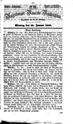 Augsburger neueste Nachrichten Montag 25. Januar 1869