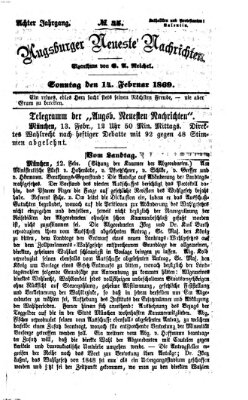 Augsburger neueste Nachrichten Sonntag 14. Februar 1869