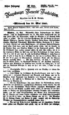 Augsburger neueste Nachrichten Mittwoch 19. Mai 1869