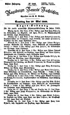 Augsburger neueste Nachrichten Samstag 29. Mai 1869