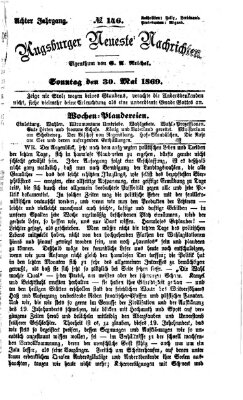 Augsburger neueste Nachrichten Sonntag 30. Mai 1869