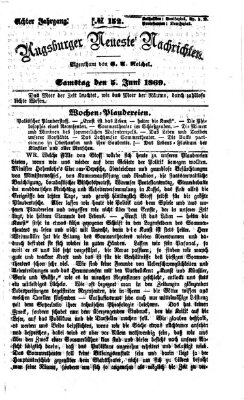 Augsburger neueste Nachrichten Samstag 5. Juni 1869