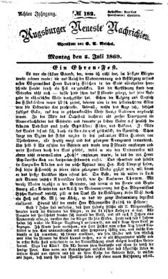 Augsburger neueste Nachrichten Montag 5. Juli 1869