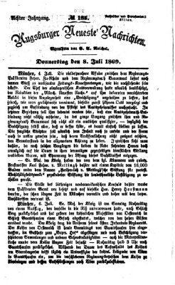 Augsburger neueste Nachrichten Donnerstag 8. Juli 1869