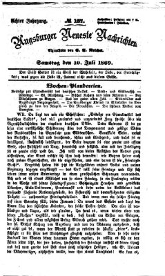 Augsburger neueste Nachrichten Samstag 10. Juli 1869