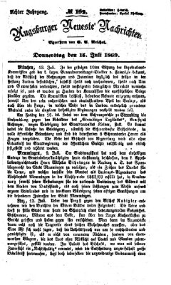 Augsburger neueste Nachrichten Donnerstag 15. Juli 1869