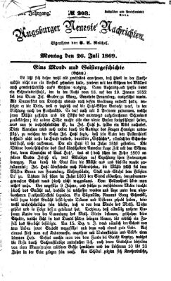 Augsburger neueste Nachrichten Montag 26. Juli 1869