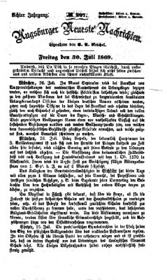 Augsburger neueste Nachrichten Freitag 30. Juli 1869