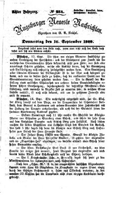 Augsburger neueste Nachrichten Donnerstag 16. September 1869