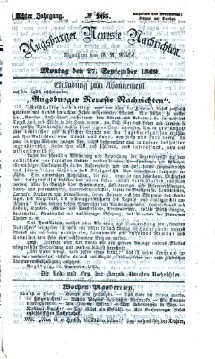 Augsburger neueste Nachrichten Montag 27. September 1869