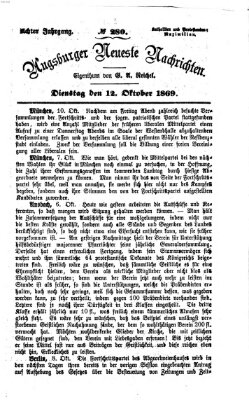 Augsburger neueste Nachrichten Dienstag 12. Oktober 1869