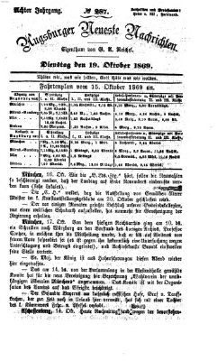 Augsburger neueste Nachrichten Dienstag 19. Oktober 1869