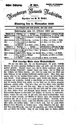 Augsburger neueste Nachrichten Dienstag 2. November 1869