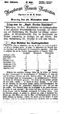 Augsburger neueste Nachrichten Sonntag 28. November 1869