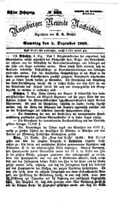 Augsburger neueste Nachrichten Samstag 4. Dezember 1869