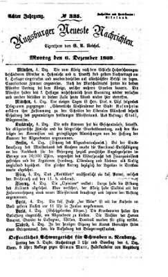 Augsburger neueste Nachrichten Montag 6. Dezember 1869