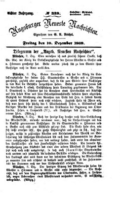 Augsburger neueste Nachrichten Freitag 10. Dezember 1869