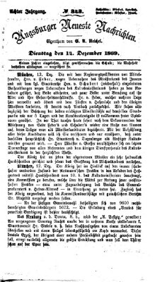 Augsburger neueste Nachrichten Dienstag 14. Dezember 1869