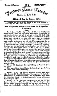 Augsburger neueste Nachrichten Mittwoch 5. Januar 1870