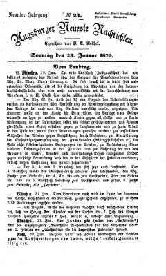 Augsburger neueste Nachrichten Sonntag 23. Januar 1870