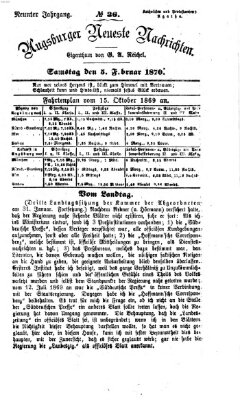 Augsburger neueste Nachrichten Samstag 5. Februar 1870