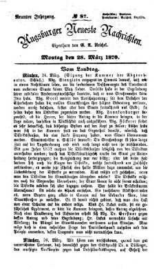 Augsburger neueste Nachrichten Montag 28. März 1870