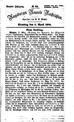 Augsburger neueste Nachrichten Dienstag 5. April 1870