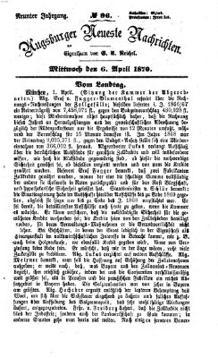 Augsburger neueste Nachrichten Mittwoch 6. April 1870