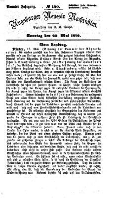 Augsburger neueste Nachrichten Sonntag 22. Mai 1870