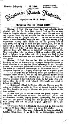 Augsburger neueste Nachrichten Sonntag 19. Juni 1870