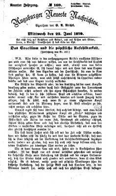 Augsburger neueste Nachrichten Mittwoch 22. Juni 1870