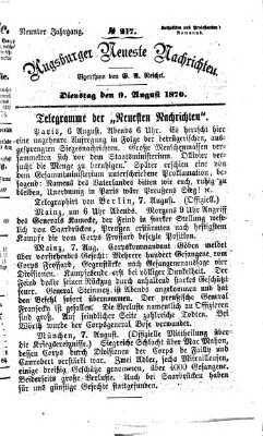 Augsburger neueste Nachrichten Dienstag 9. August 1870