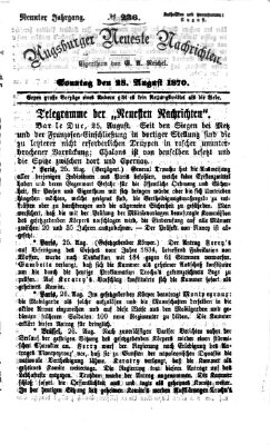 Augsburger neueste Nachrichten Sonntag 28. August 1870