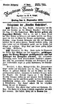 Augsburger neueste Nachrichten Freitag 2. September 1870