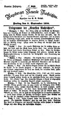 Augsburger neueste Nachrichten Freitag 9. September 1870