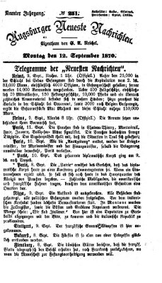 Augsburger neueste Nachrichten Montag 12. September 1870