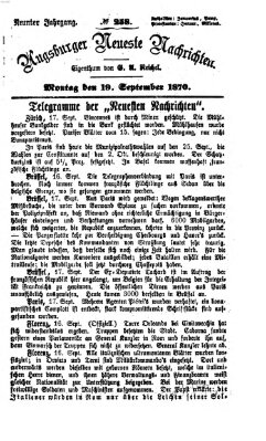 Augsburger neueste Nachrichten Montag 19. September 1870