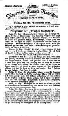 Augsburger neueste Nachrichten Freitag 23. September 1870