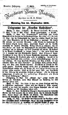 Augsburger neueste Nachrichten Sonntag 25. September 1870